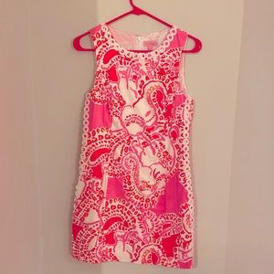 Lilly Pulitzer Mika sleeveless shift dress sz 6 VGUC style 24253 trunk in love